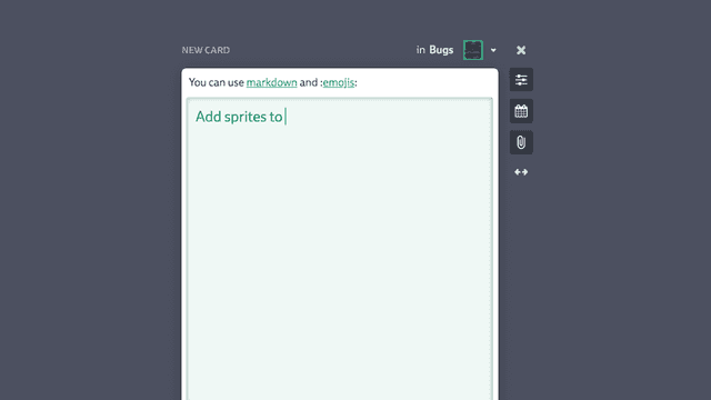 A screenshot of a Card