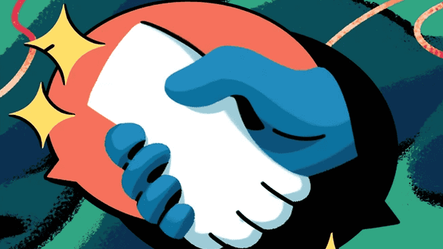 Illustration of a handshake