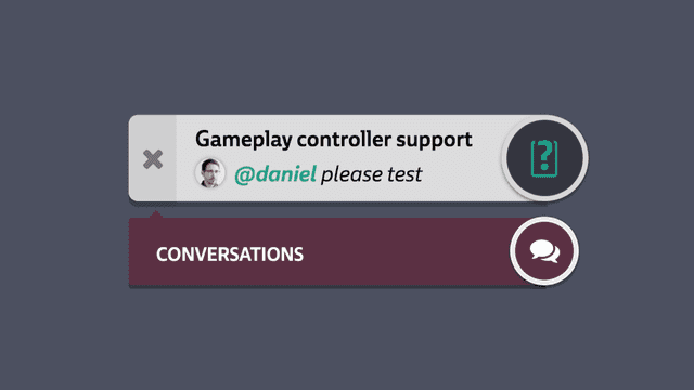 Screenshot of notifications