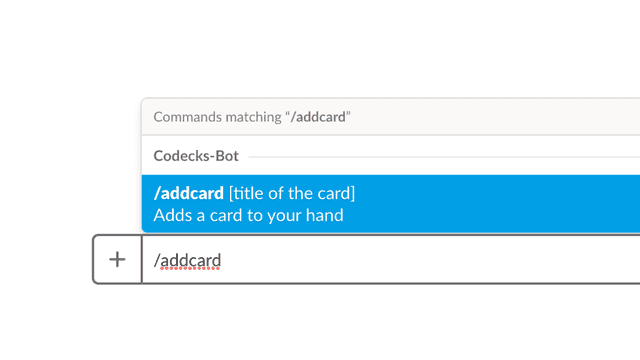 Screenshot of adding a Card from Slack