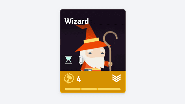 Screenshot of a Hero card