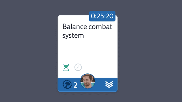Screenshot of time tracking